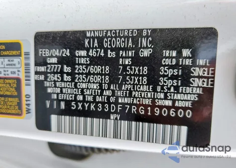 2024 Kia Sportage Ex from USA, damaged, VIN 5XYK33DF7RG190600